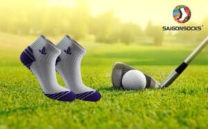 tất vớ golf saigonsocks trắng tím