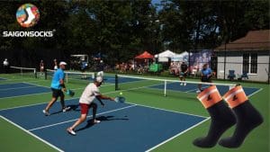 Tất Vớ Pickleball Saigonsocks Cam đen