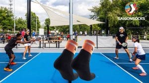 Tất Vớ Pickleball Saigonsocks Cam đen