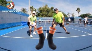 Tất Vớ Pickleball Saigonsocks Cam đen