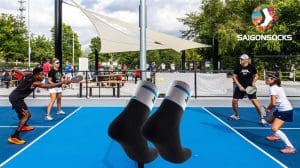 Tất Vớ Pickleball Saigonsocks Trắng đen