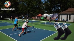 Tất Vớ Pickleball Saigonsocks Trắng đen