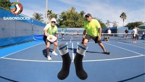 Tất Vớ Pickleball Saigonsocks Trắng đen