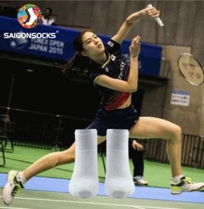 Tất Vớ Cầu Lông Nữ Pro Socks Saigonsocks Trắng