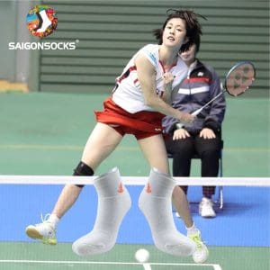 Tất Vớ Cầu Lông Nữ Pro Socks Saigonsocks Trắng
